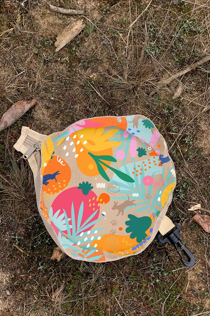 Πτυσσόμενο μπολ ταξιδίου για σκύλο Bebobi 18 x 7 cm φωτογραφία