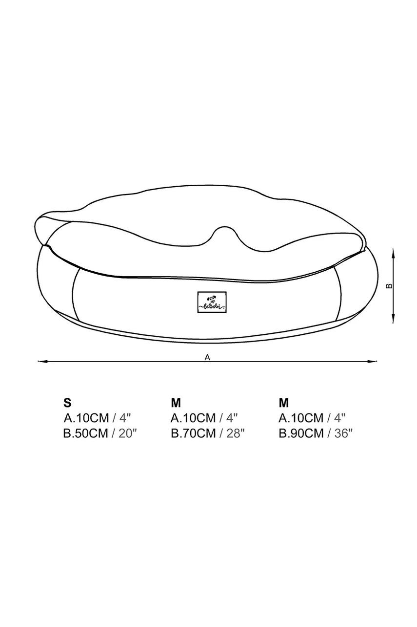 Στρογγυλό μαξιλάρι με κουβέρτα για σκύλο Bebobi 90 x 90 x 10 cm φωτογραφία