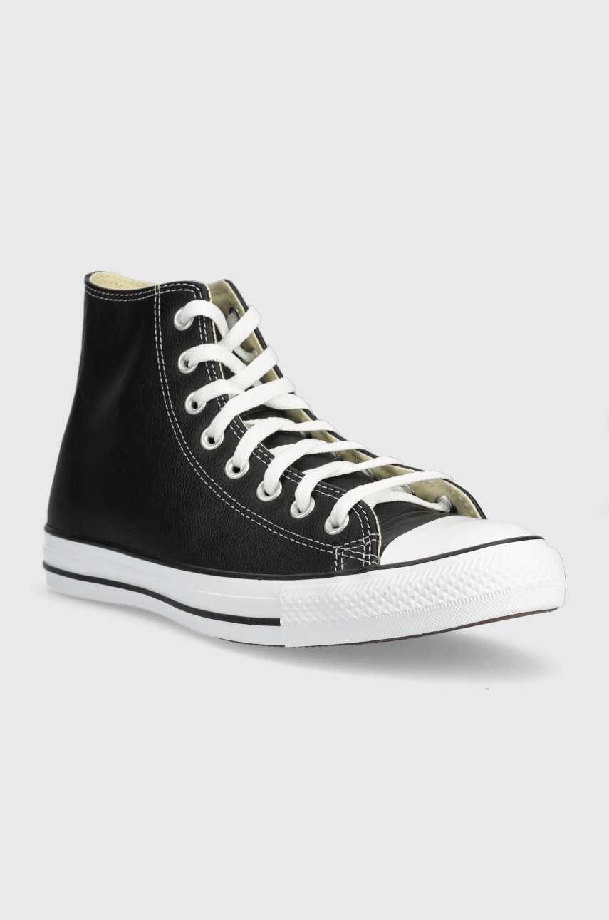 Δερμάτινες μπότες πεζοπορίας Converse Chuck Taylor All Star χρώμα: μαύρο φωτογραφία