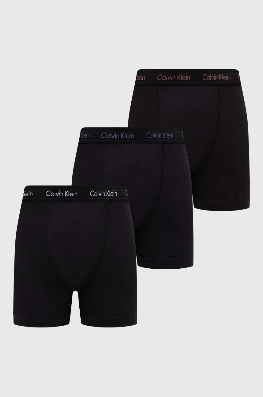Levně Boxerky Calvin Klein Underwear 3-pack pánské, černá barva, 0000U2662G