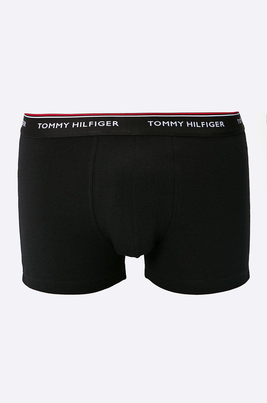 Levně Boxerky Tommy Hilfiger 3-pack pánské, černá barva, 1U87903842
