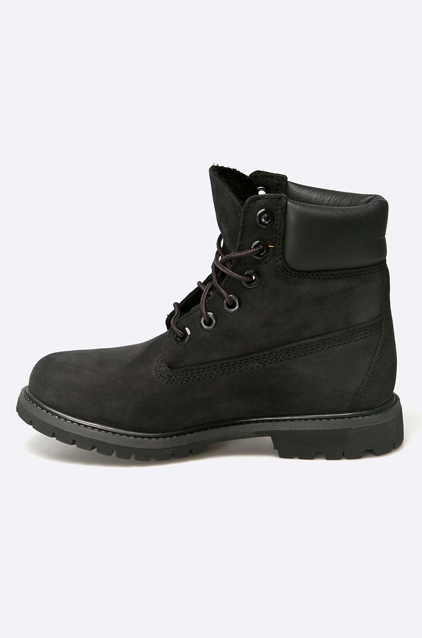 Timberland Botine Premium Boot Femei, Culoarea Negru, Cu Toc Plat 8658A-BLACK