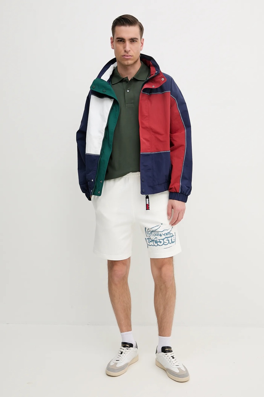 Хлопковое поло Lacoste цвет зелёный однотонный