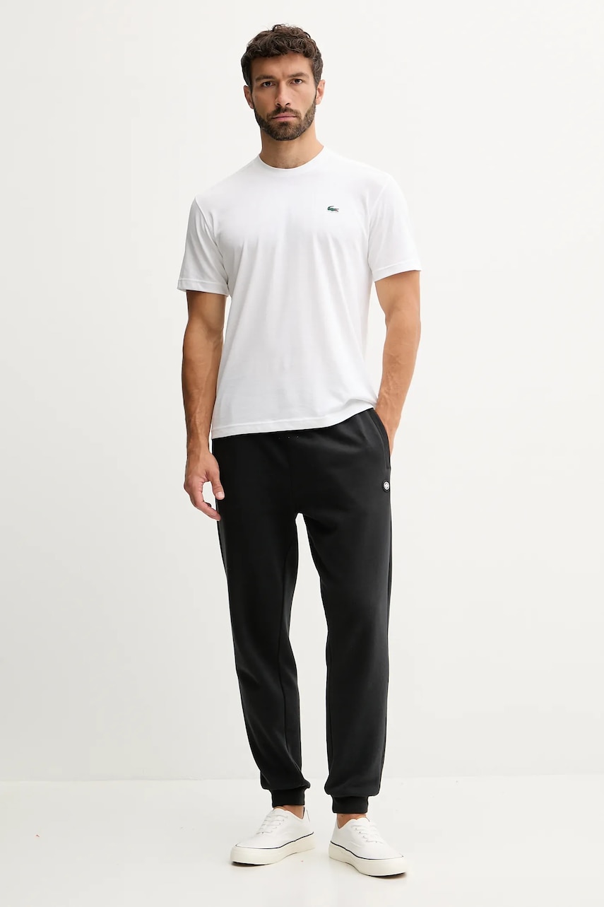 Футболка Lacoste мужская цвет белый однотонная Футболка Lacoste мужская цвет белый однотонная