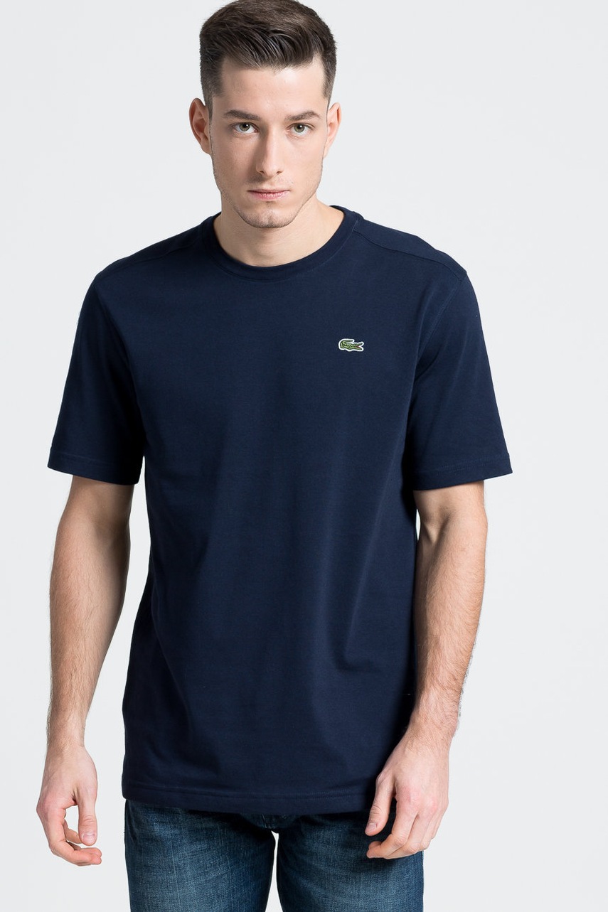 Lacoste T-shirt kolor granatowy gładki