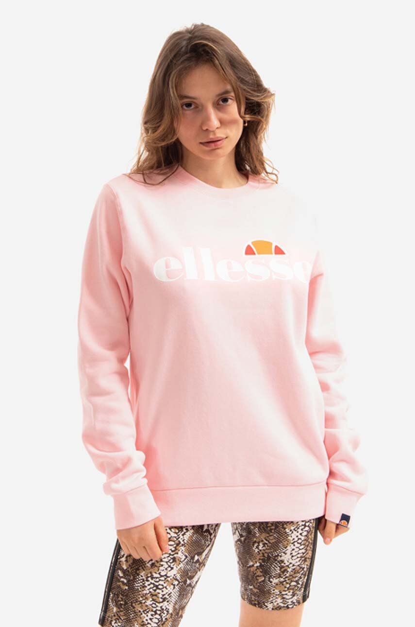 Ellesse bluza femei, culoarea roz, cu imprimeu