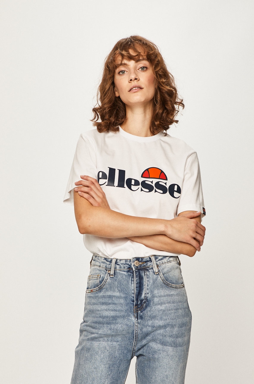 Ellesse tricou din bumbac culoarea alb SGS03237-White