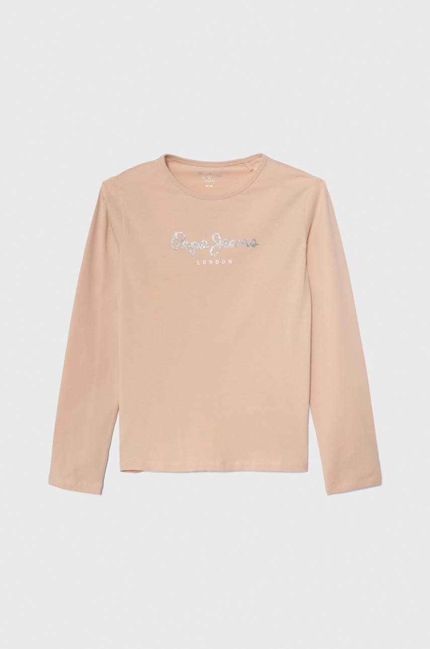 Pepe Jeans bluza copii Hana culoarea roz, cu imprimeu