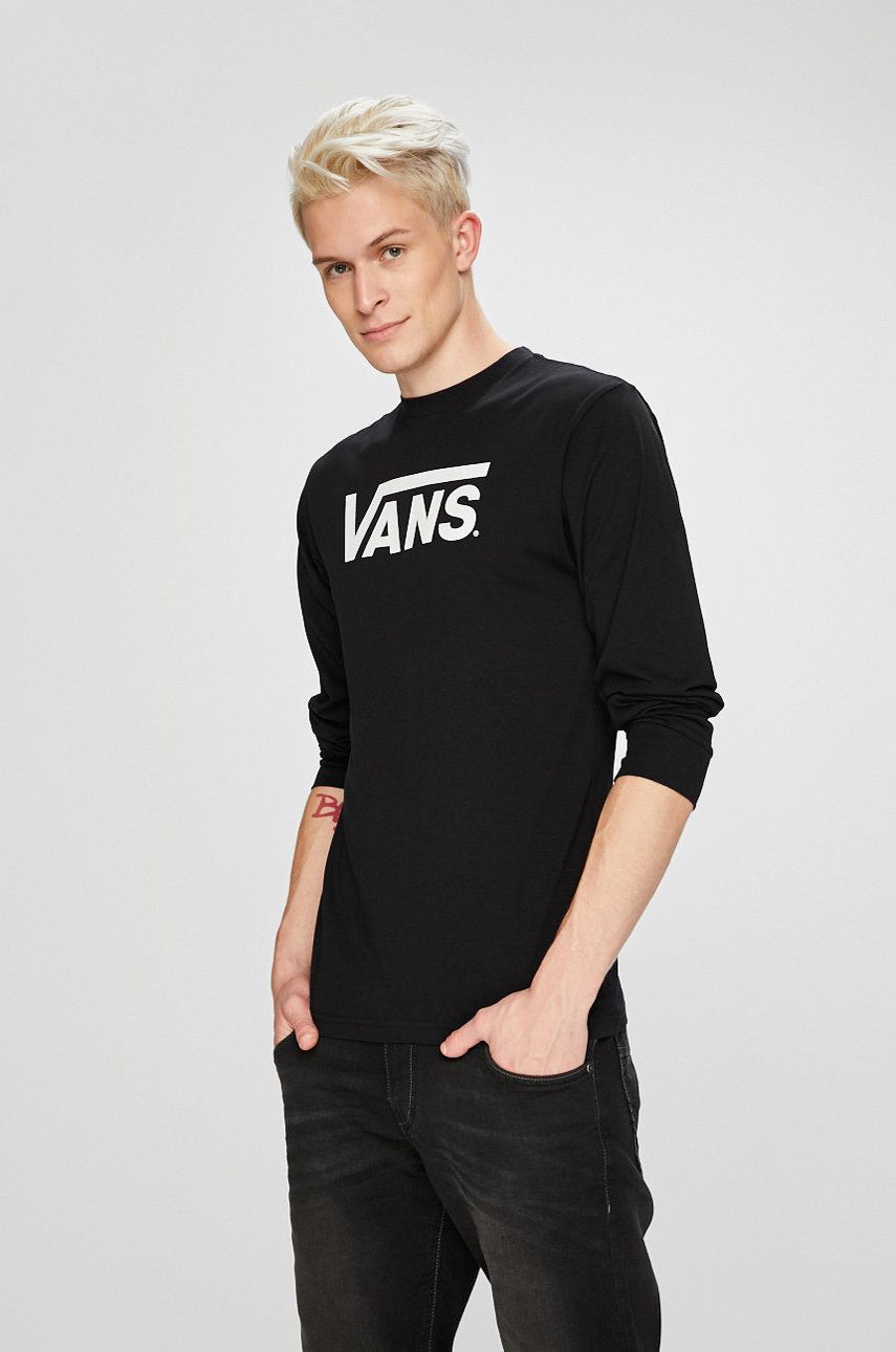 Vans - Tričko s dlouhým rukávem - černá - 100% Bavlna