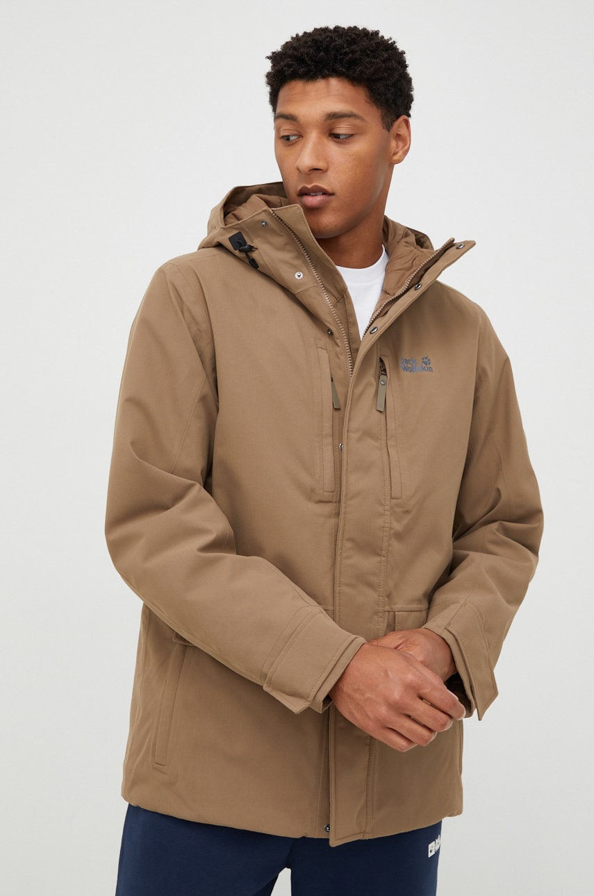 Jack Wolfskin jacheta de exterior West Coast culoarea bej,