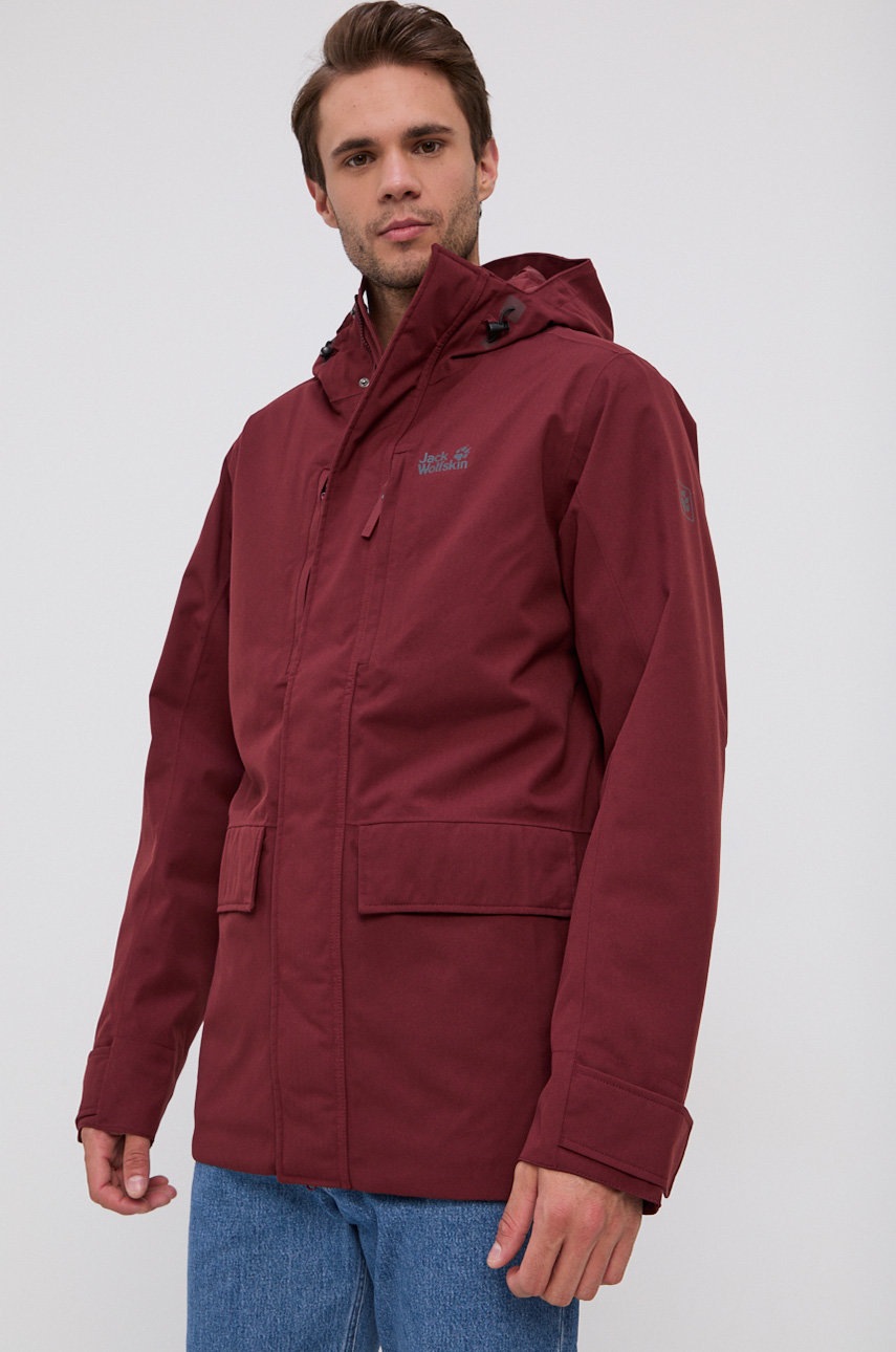 

Куртка outdoor Jack Wolfskin West Coast цвет бордовый