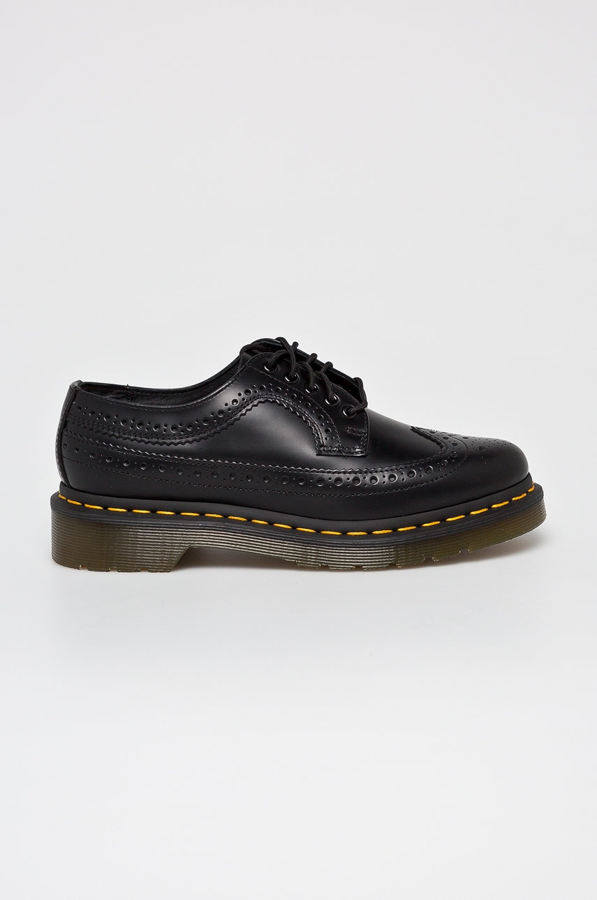 Poltopánky Dr. Martens 3989 dámske, čierna farba, na plochom podpätku, 22210001