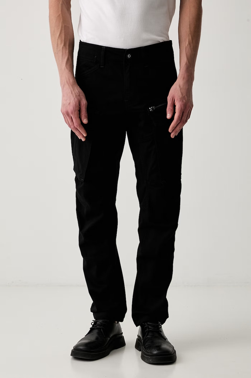 G-Star jeansy tapered męskie Rovic Zip 3D Regular Tapered czarne D02190-5126