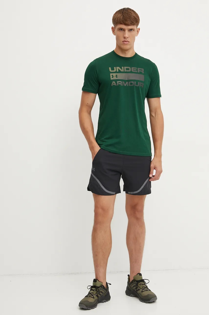 Μπλουζάκι προπόνησης Under Armour Team Issue Wordmark χρώμα: πράσινο, 1329582 φωτογραφία