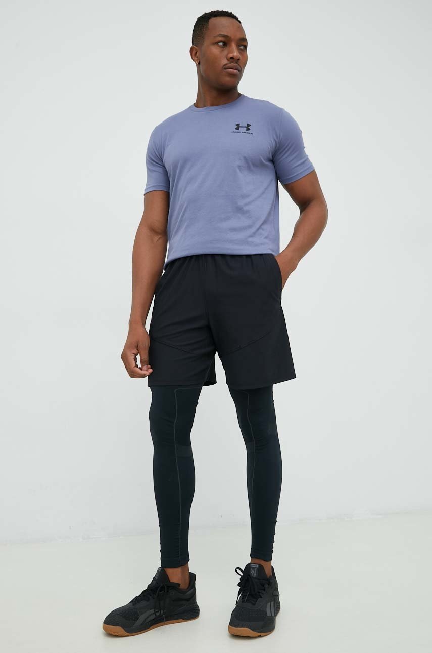 

Футболка Under Armour чоловічий колір чорний однотонний