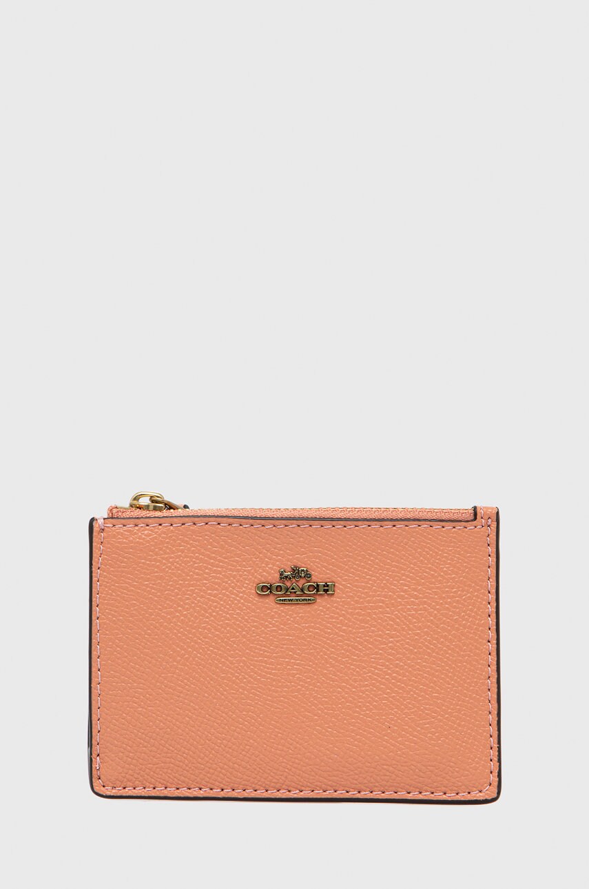 Coach portofel de piele culoarea verde