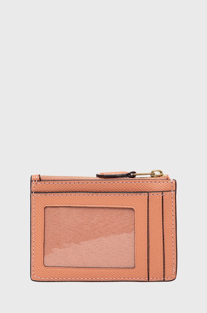 

Кожаный кошелек Coach цвет розовый