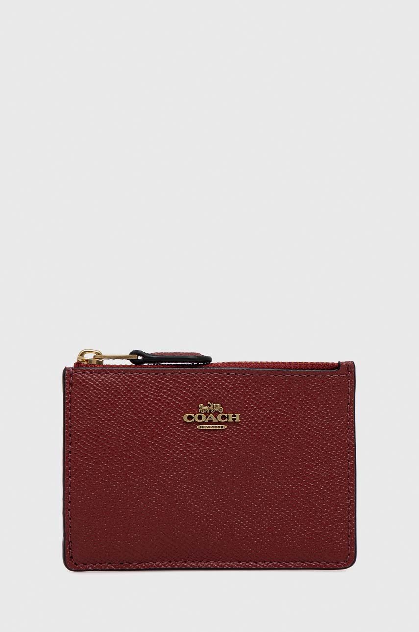 

Шкіряний гаманець Coach колір чорний