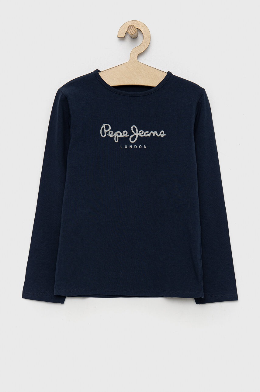 

Детский лонгслив Pepe Jeans Hana Цвет синий с принтом