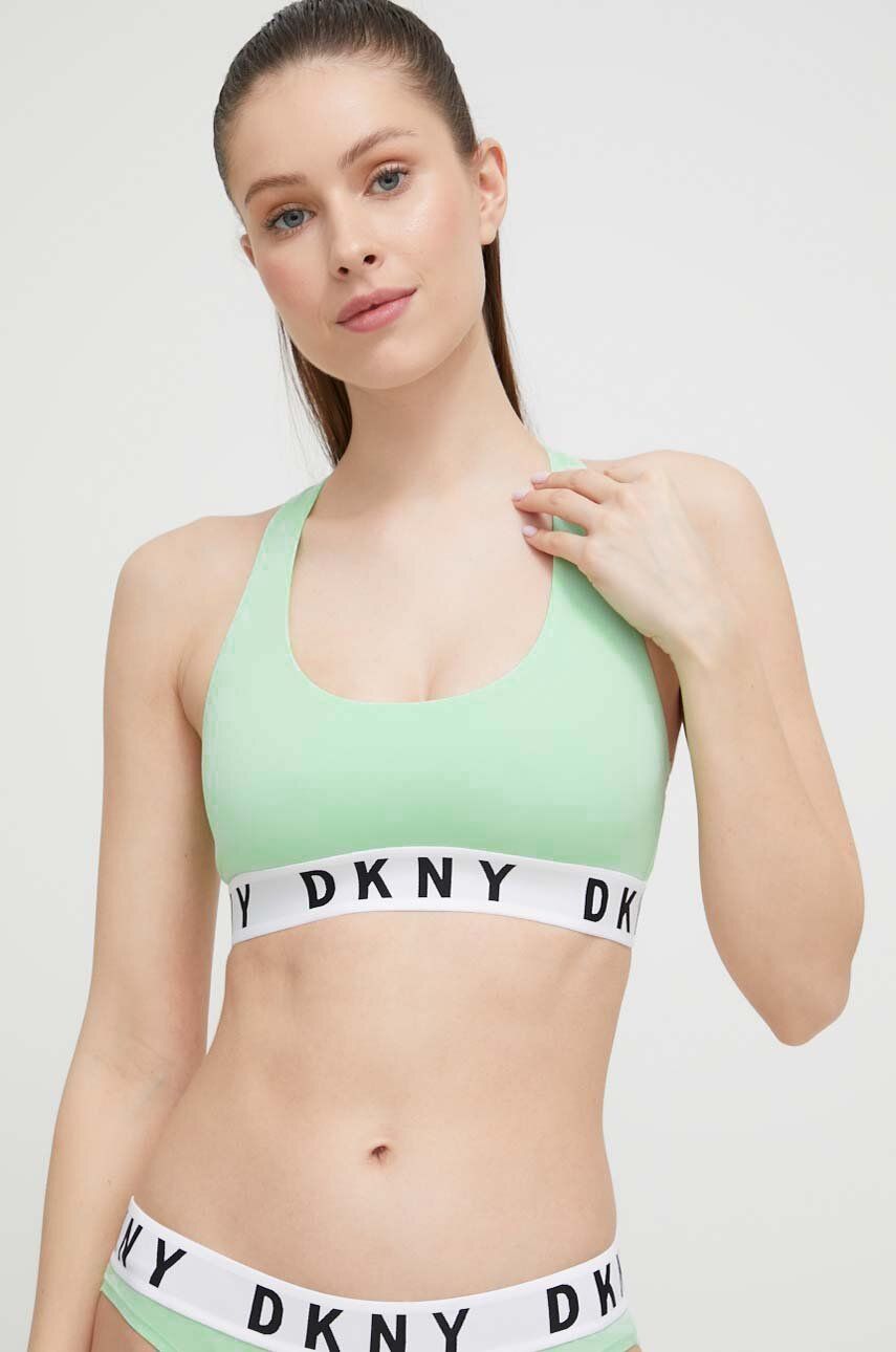 Levně Podprsenka Dkny zelená barva, DK4519