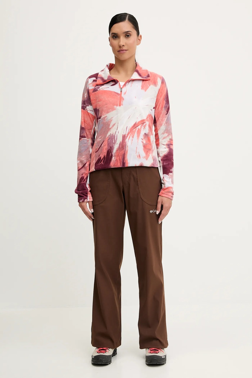 Спортивная кофта Columbia Glacial IV цвет чёрный узор 1802161