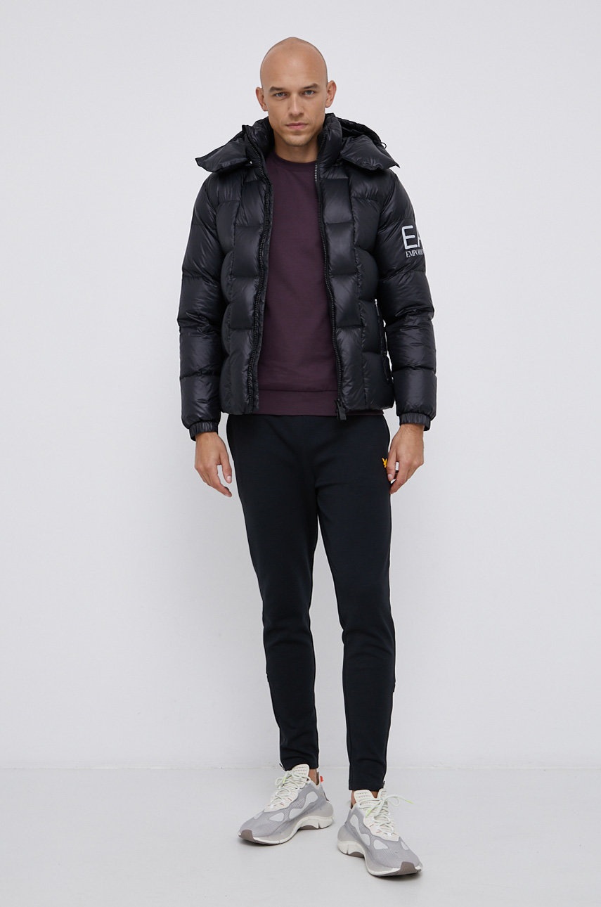 

Кофта EA7 Emporio Armani мужская цвет фиолетовый с принтом
