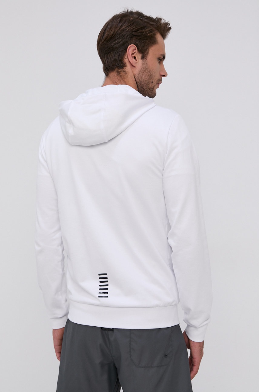 

Кофта EA7 Emporio Armani чоловіча колір білий з принтом
