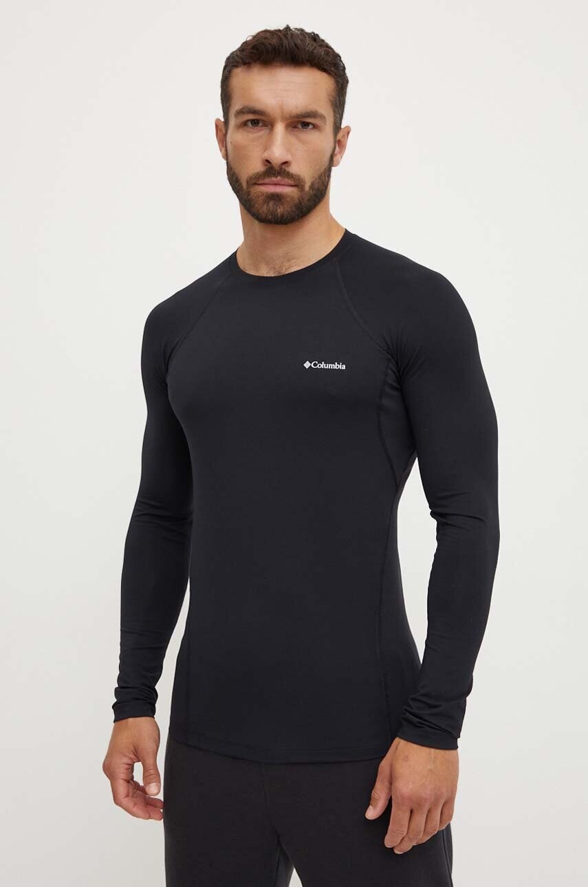 Columbia longsleeve funcțional Midweight Stretch culoarea negru, 1638591