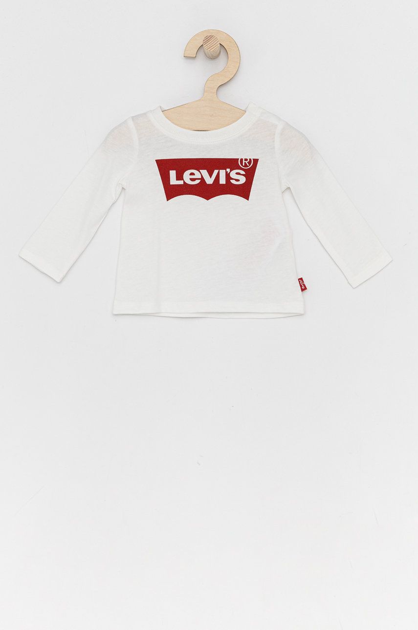 Levi′s - Dětské tričko s dlouhým rukávem 56/62-98 cm - bílá - 100% Bavlna