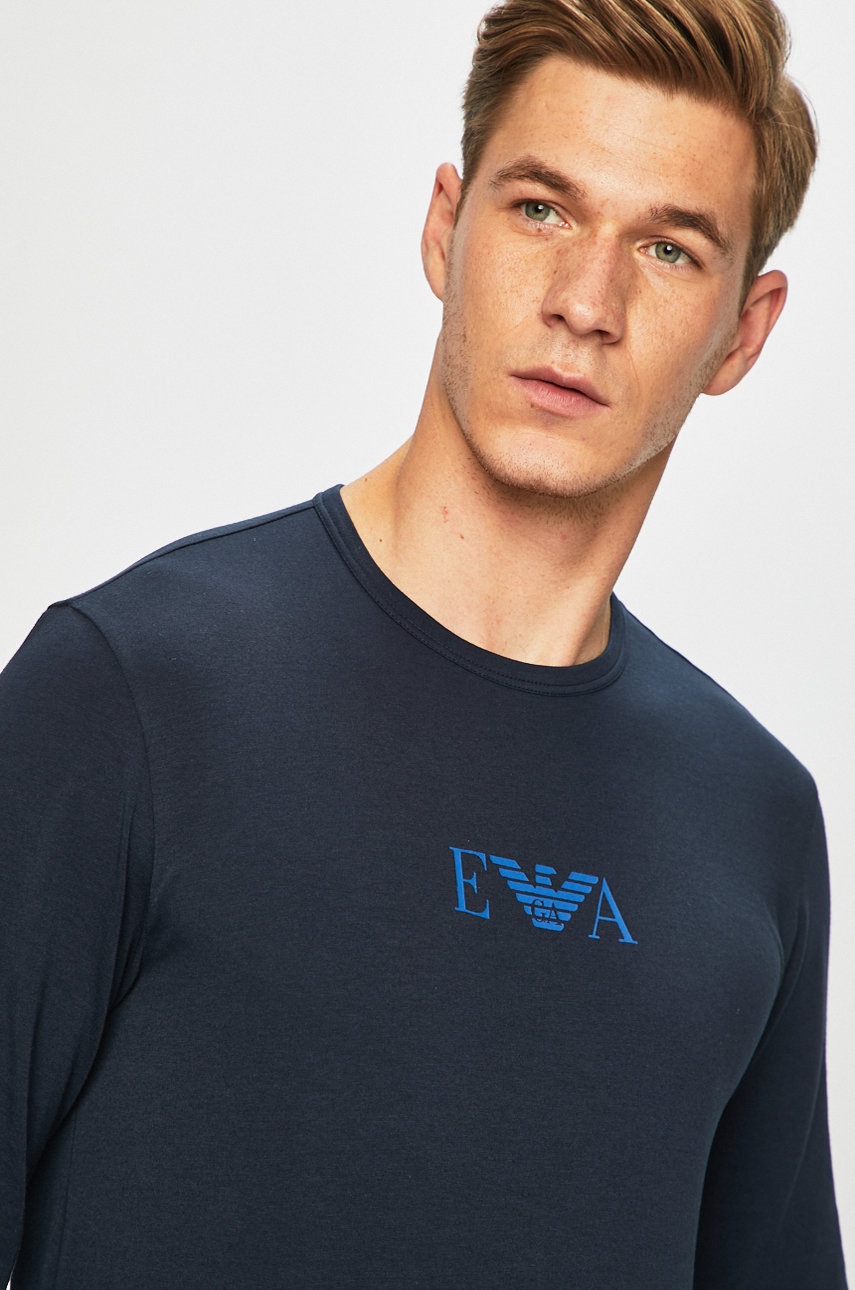

Emporio Armani - Блуза с дълъг ръкав, Тъмносин
