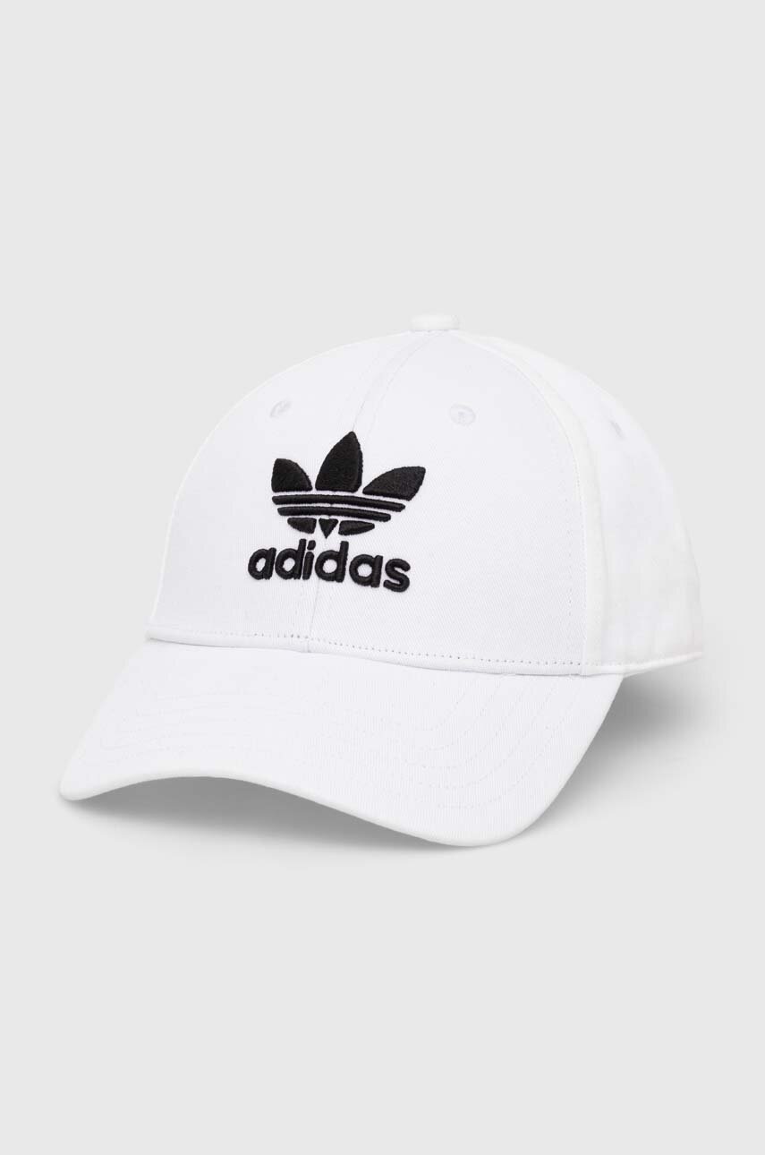 

Кепка adidas Originals колір білий однотонна