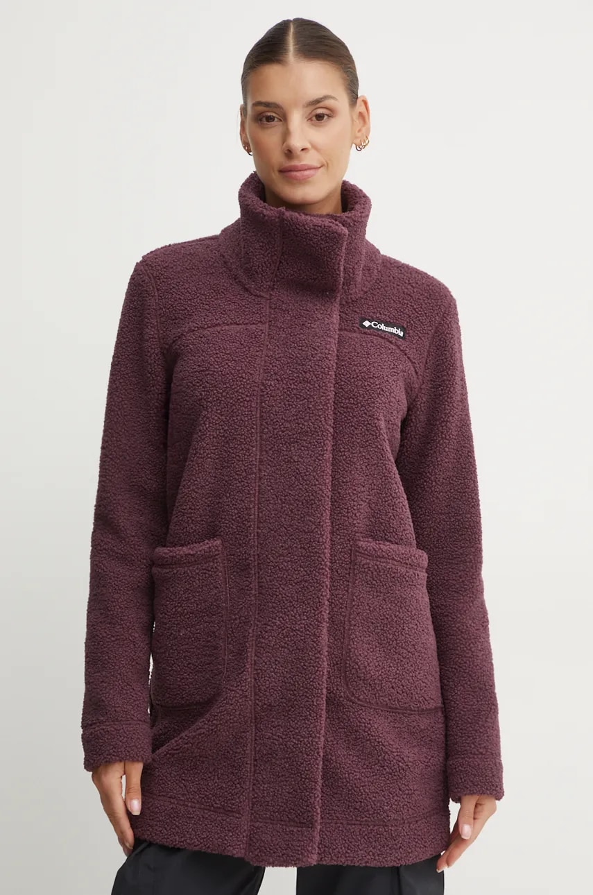 Columbia geaca femei, culoarea bordo, de tranzitie Columbia geaca femei, culoarea bordo, de tranzitie