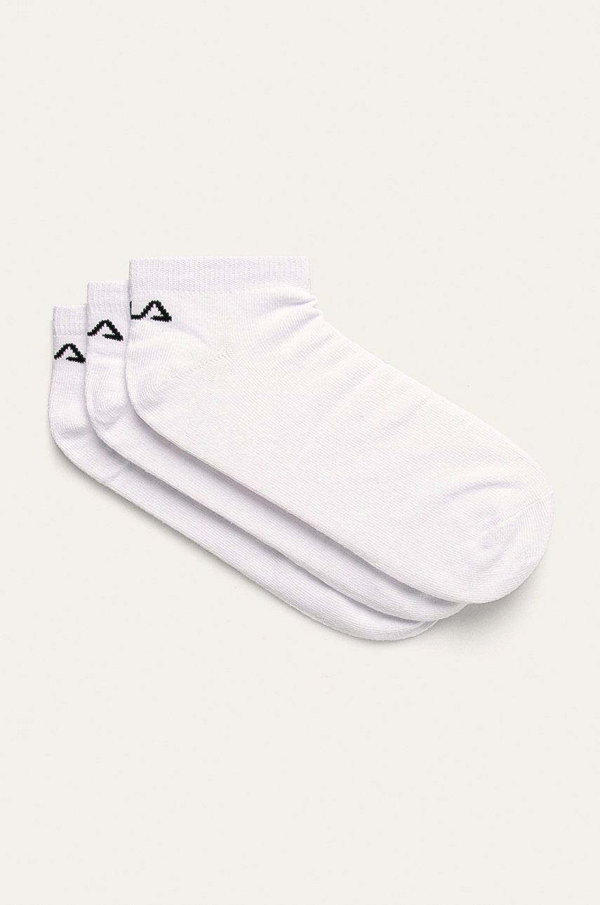 Ponožky Fila (3-pack) dámské, bílá barva - bílá -  75 % Bavlna