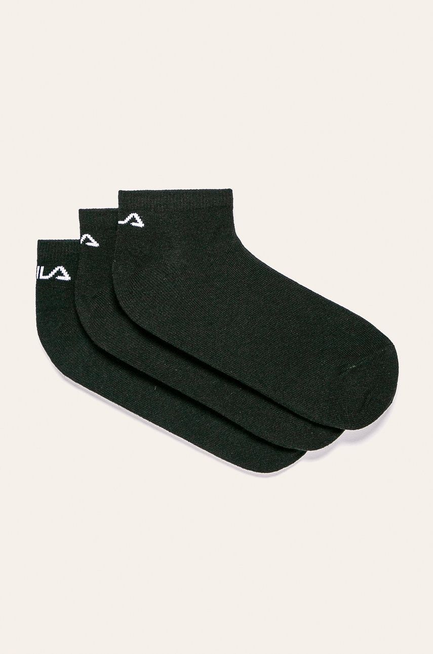 Ponožky Fila (3-pack) dámské, černá barva - černá -  75 % Bavlna