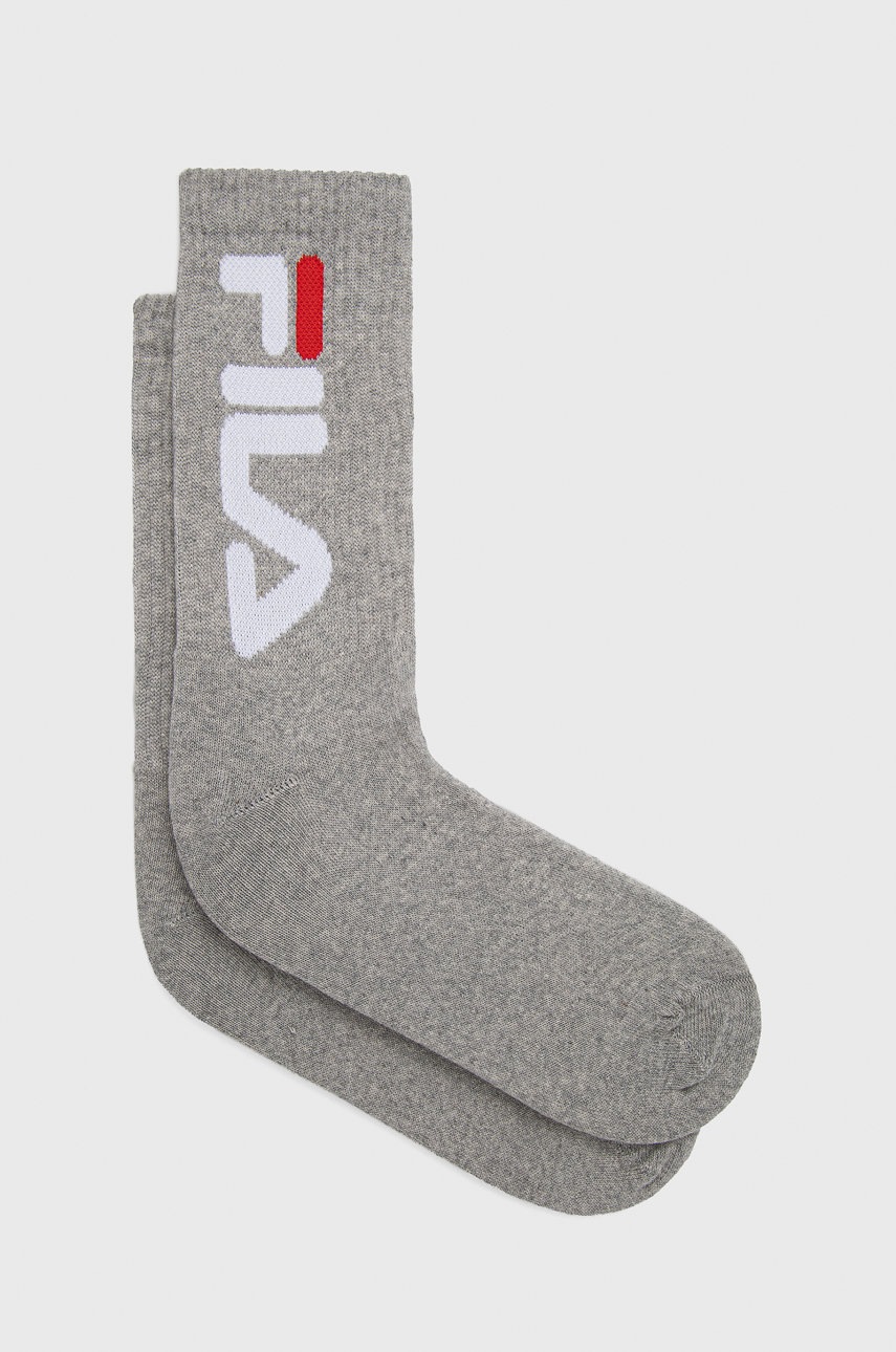

Чорапи Fila (2 pack) дамски в сиво, Сив