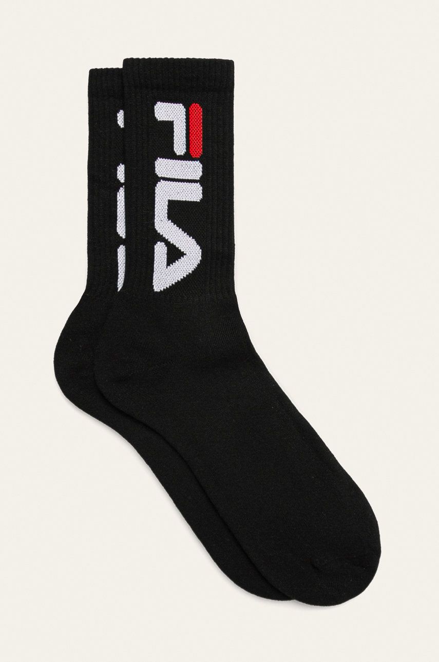 Ponožky Fila ( 2-pak) dámské, černá barva - černá -  Hlavní materiál: 75% Bavlna