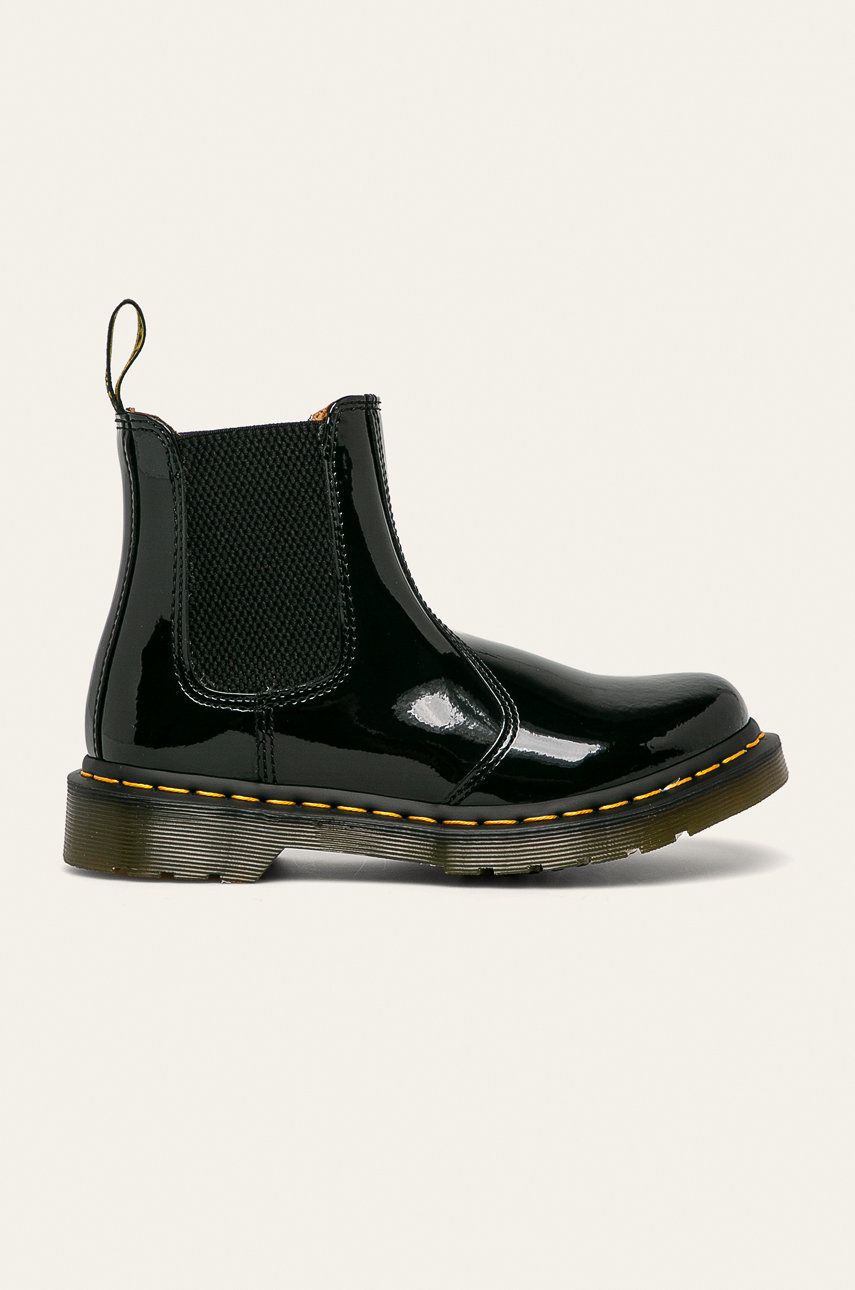 Kožené kotníkové boty Dr. Martens 2976 dámské, černá barva, na plochém podpatku, 25278001-Black - če