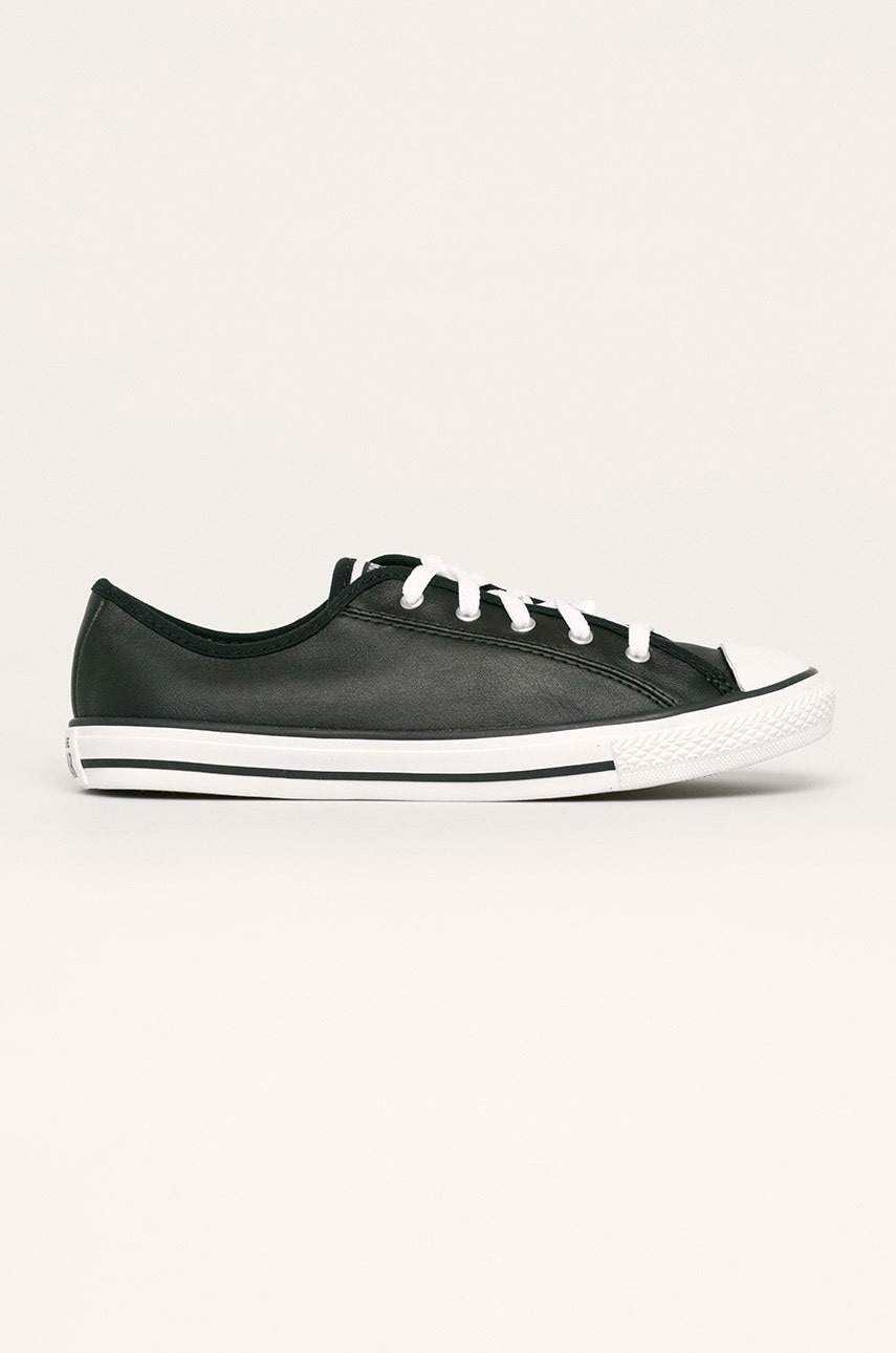 Converse teniși de piele C564985 femei, culoarea negru C564985-BLACK