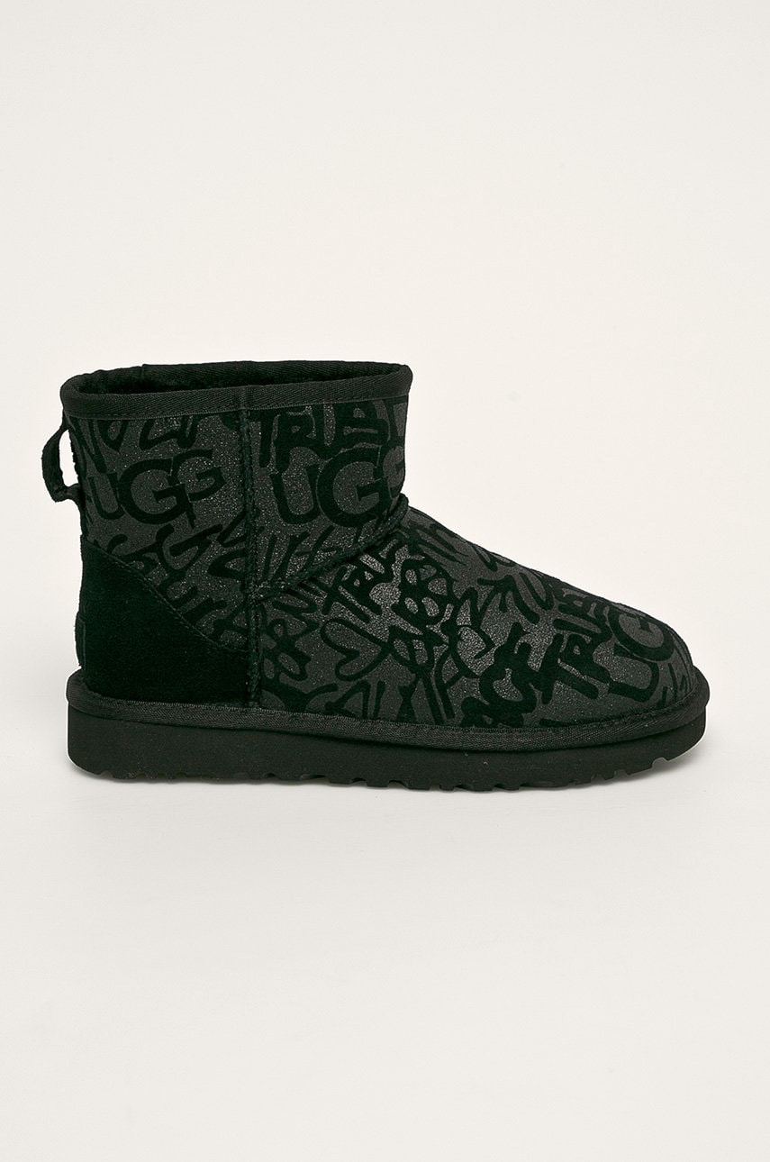 Ugg - bocanci de piele classic mini sparkle graffiti