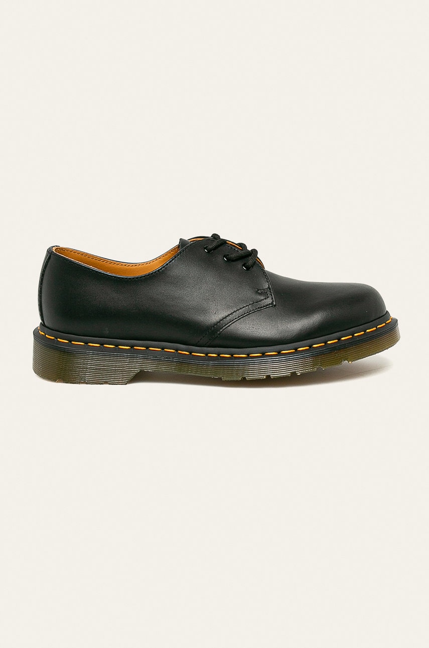 Polobotky Dr. Martens 1461 pánské, černá barva, DM11838001.1461-Black - černá -  Svršek: Přírod