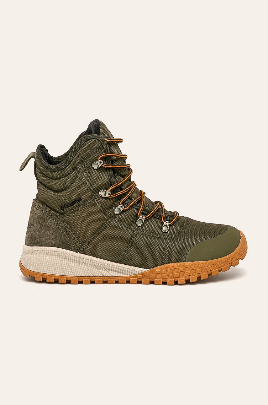 Columbia pantofi înalți FAIRBANKS OH bărbați, culoarea verde 1746011