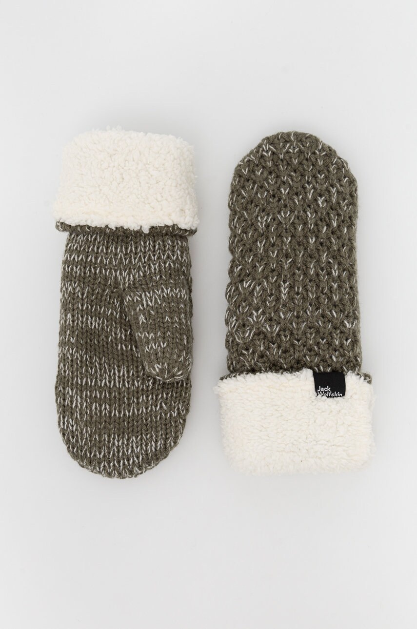 Jack Wolfskin manusi femei, culoarea verde