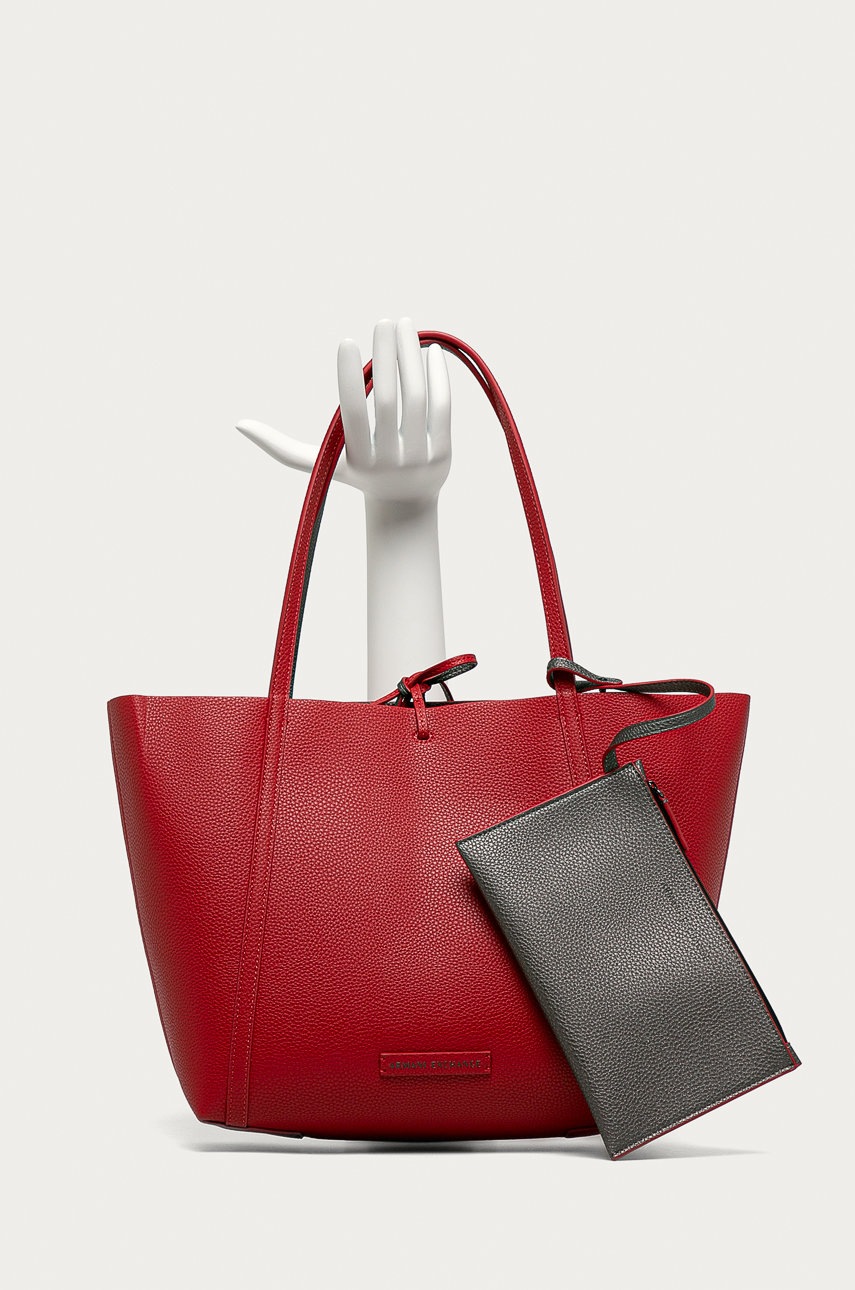 

Armani Exchange - Чанта с две лица, Червен