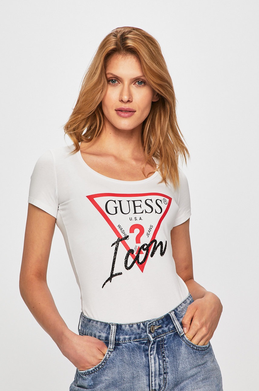 

Guess Jeans - Топ, Бял