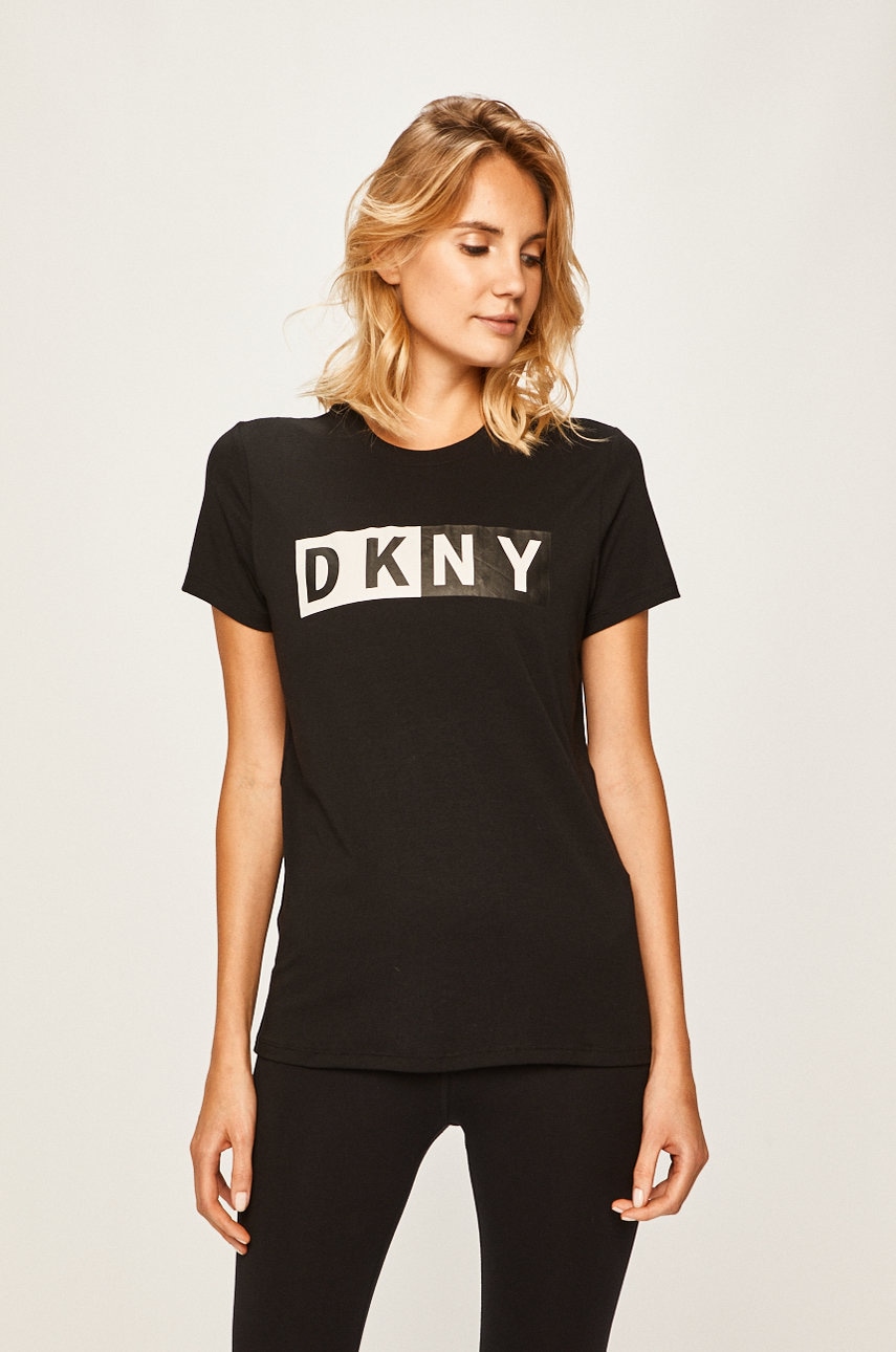 Dkny tricou femei, culoarea negru