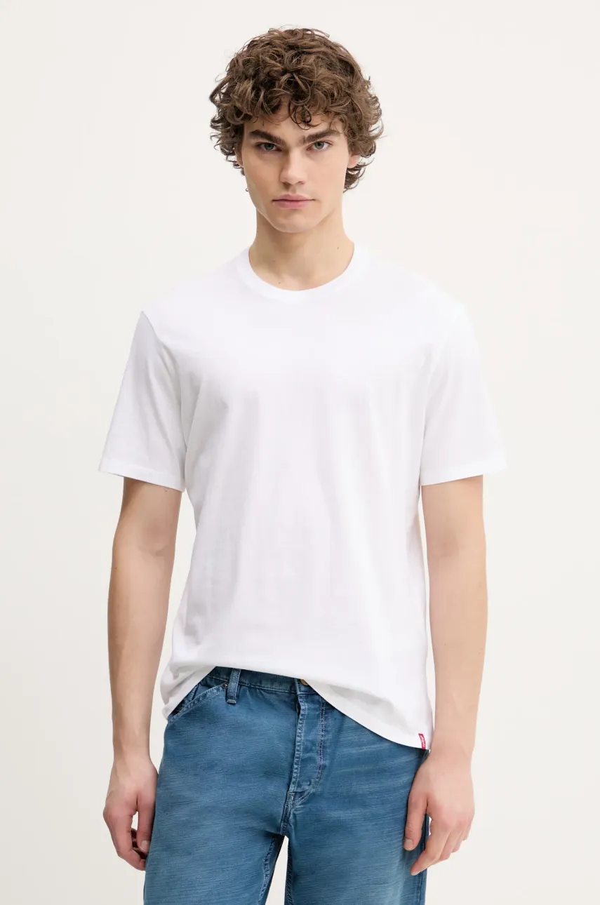 Tričko Levi's 2-pack bílá barva, 79541