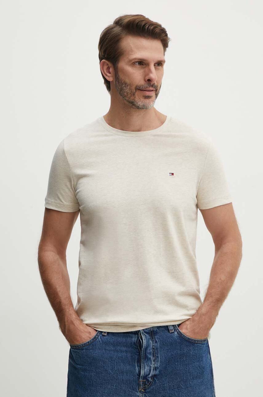 

Тениска Tommy Hilfiger в бежово с изчистен дизайн MW0MW10800, Бежов