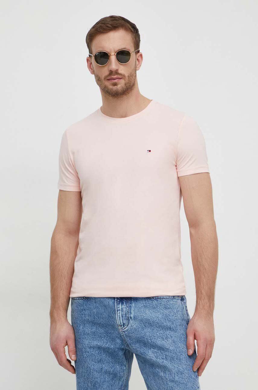 Tričko Tommy Hilfiger růžová barva, MW0MW10800