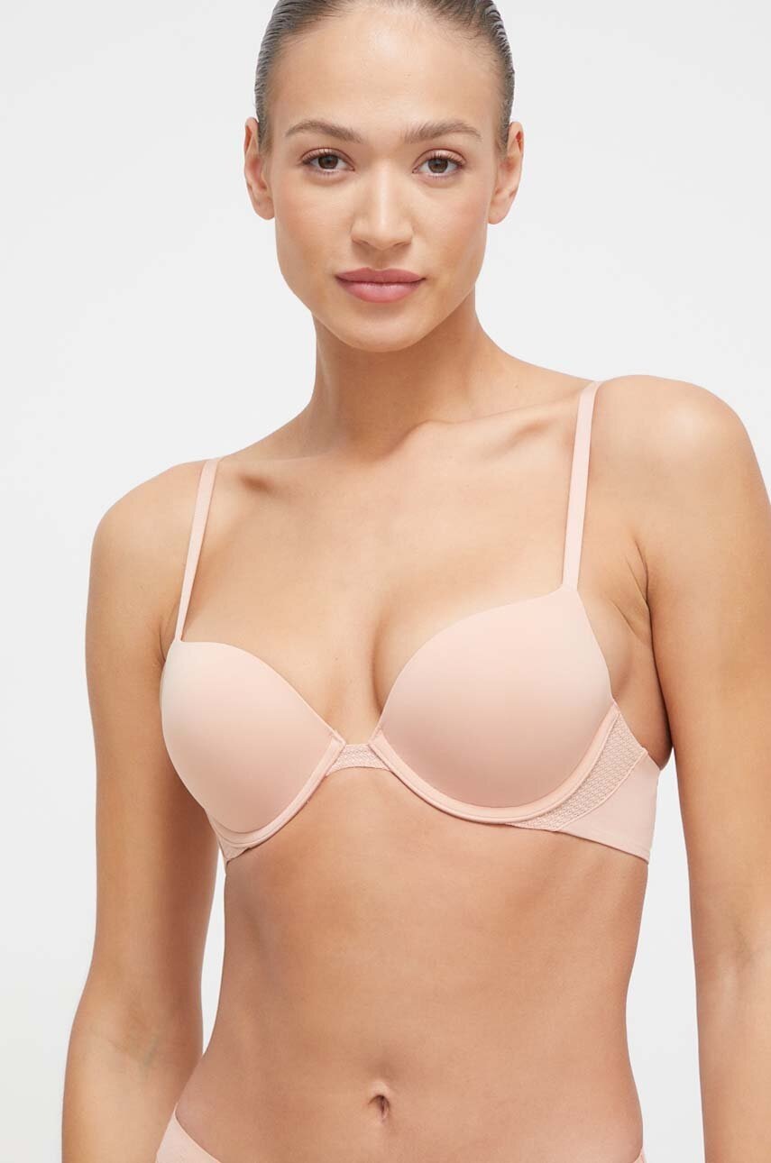 

Сутиен Calvin Klein Underwear в розово с изчистен дизайн 000QF5613E, Розов