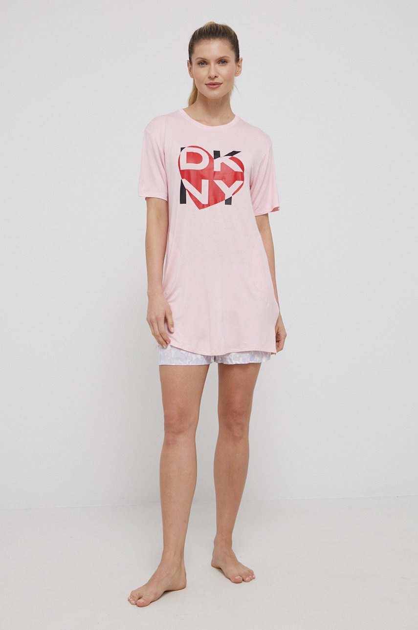 

Ночная рубашка Dkny женская цвет розовый